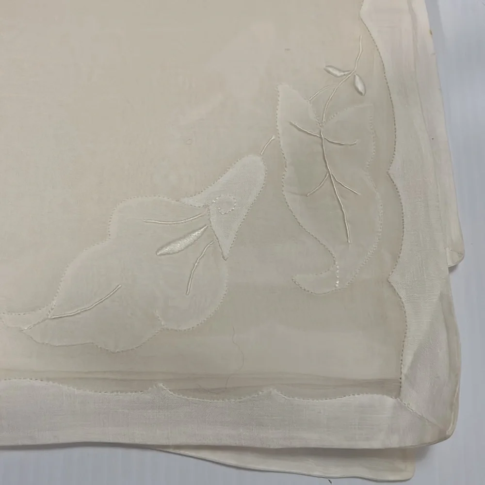 Set of 8 Vintage Silk and Cotton Table Mat embroidered